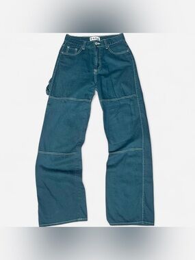 Dark Teal 100% Cotton Jeans